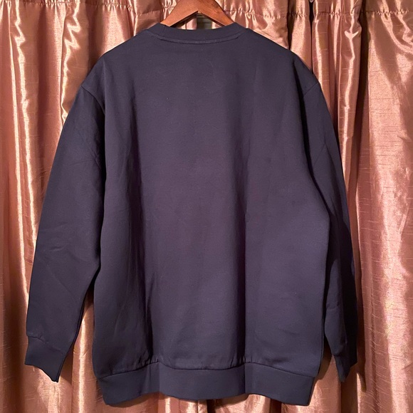 NWT• ADIDAS Big Logo Crew Neck Long Sleeve Sweatshirt.”Legend Ink” Blue, Size:XL - Picture 8 of 11